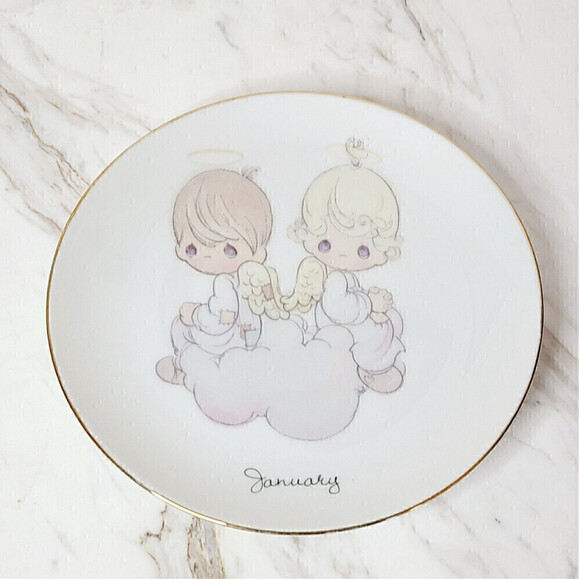 VINTAGE 1983 Precious Moments January Collector Collectible Plate - Picture 2 of 5